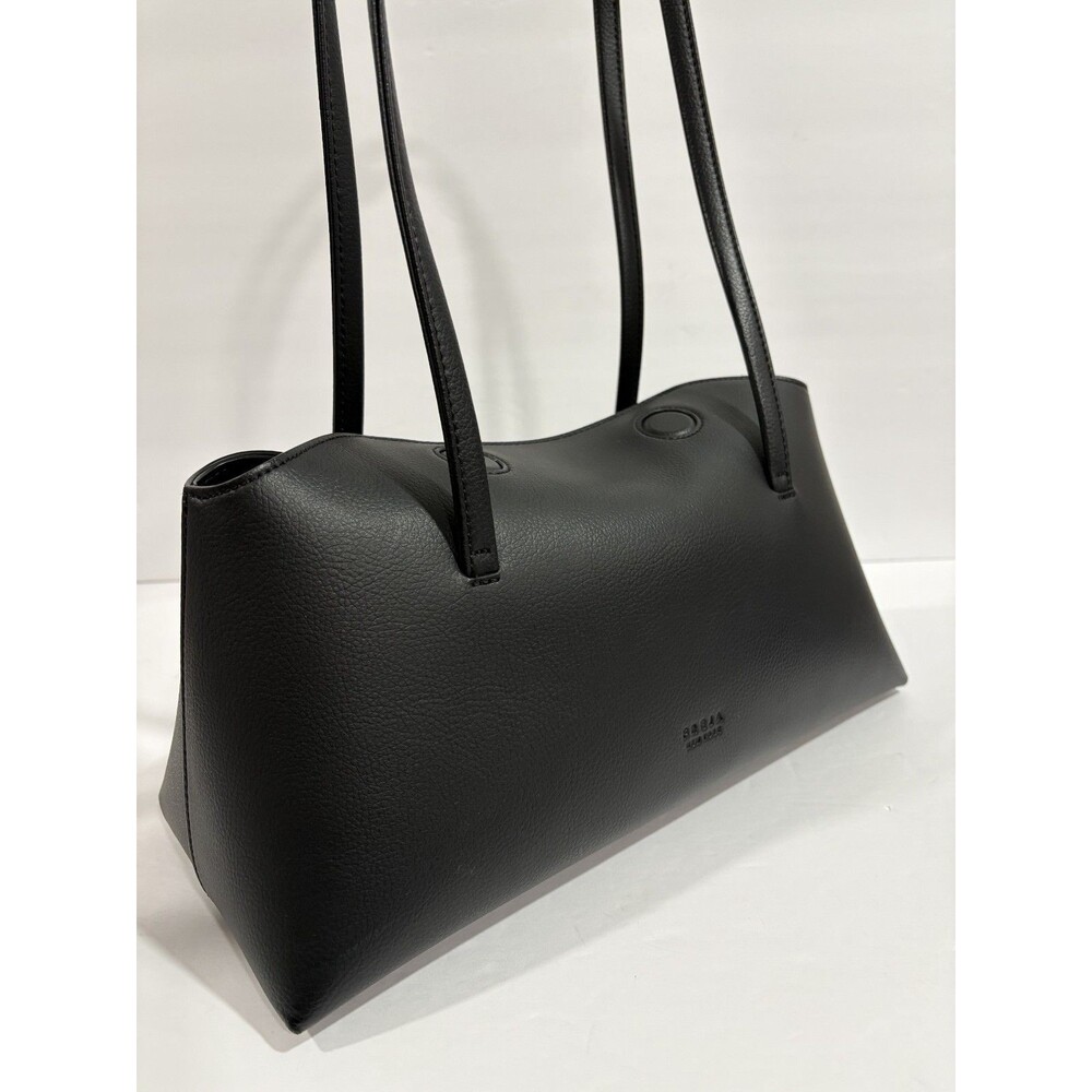 Freja New York Chrystie Handbag Purse Shoulder Bag Black Color Vegan Leather - Picture 4 of 12